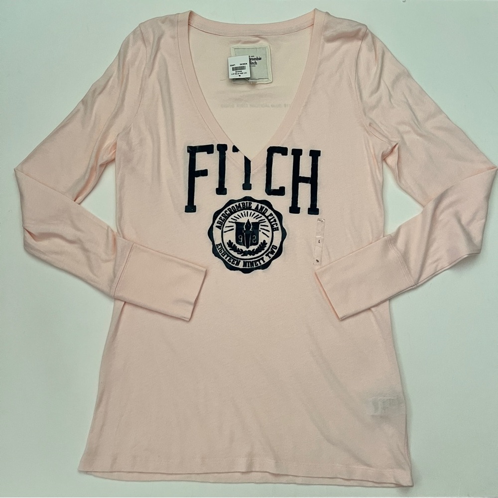 Abercrombie & Fitch Long Sleeve V Neck Tee - Picture 5 of 10